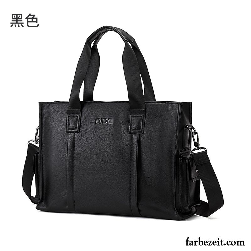 Handtaschen Herren Umhängetasche Aktentasche Jugend Freizeit Business Computer Tasche Schwarz