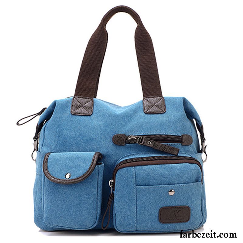 Handtaschen Herren Umhängetasche Rucksack Nylon Business Freizeit Leinwand Blau