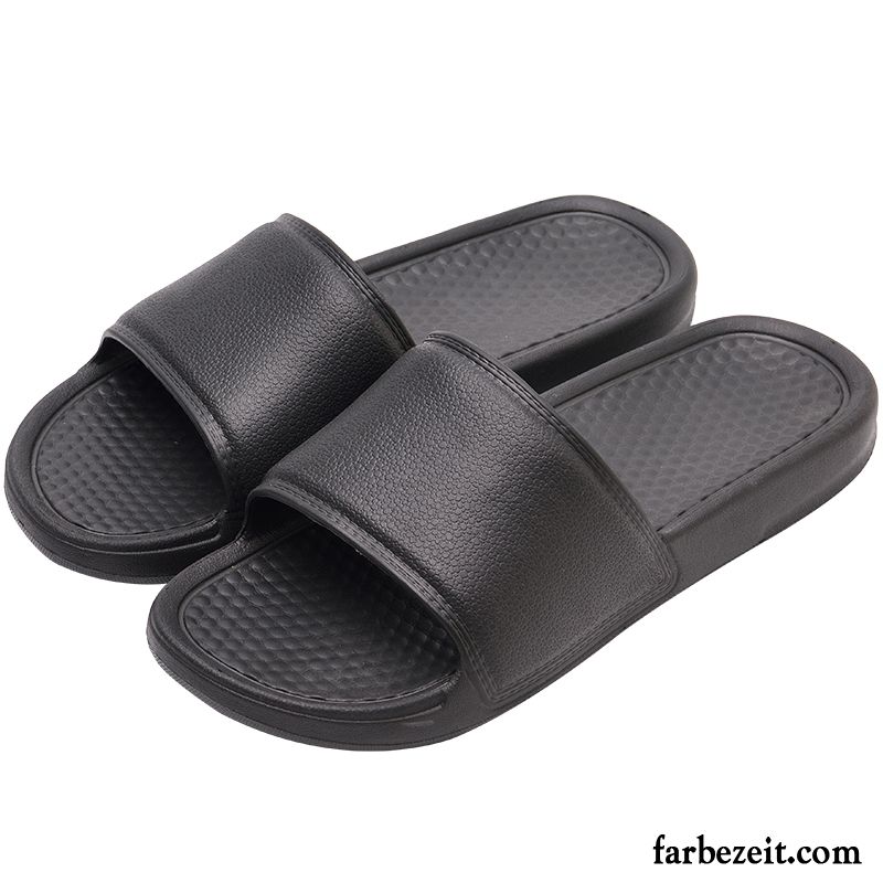 Hausschuhe Herren Lovers Sommer Weiche Sohle Pantolette Dicke Sohle Rutschsicher Schwarz