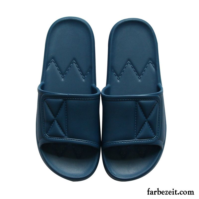 Hausschuhe Herren Pantolette Lovers Einfach Gemütlich Sommer Rutschsicher Marineblau