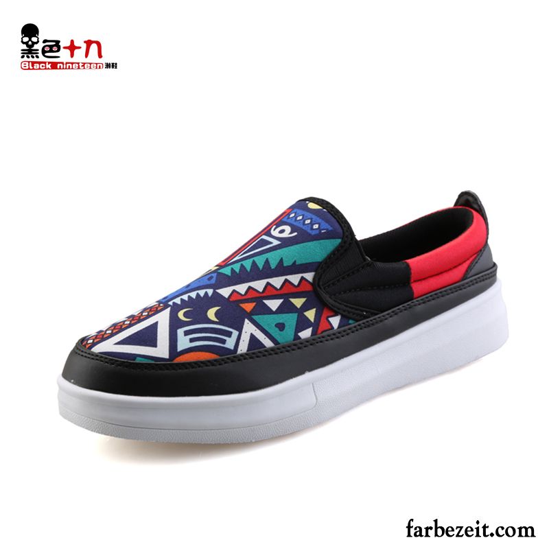 Hausschuhe Pantoletten Herren Trend Casual Faul Halbschuhe Drucken Feder Graffiti Espadrille Atmungsaktiv Slip-on Kaufen