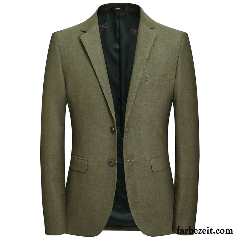 Herren Blazer Weste Grau Freizeit Kostüm Neu Überzieher Feder Anzüg Herbst Mantel Grün Kaufen