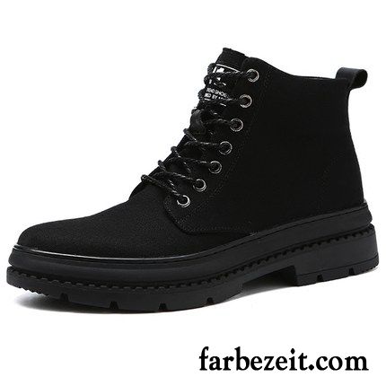 Herren Stiefeletten Blau Dicke Sohle Stiefel Schwarz Herbst Atmungsaktiv Trend Martin Stiehlt Cargo Hohe