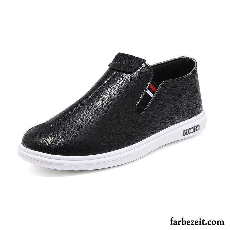 Herrenschuhe Klettverschluss Neue Feder Casual Herren Skaterschuhe England Faul Slip-on Trend