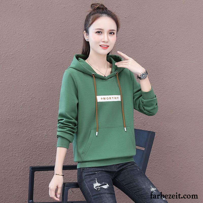 Hoodie Damen Dünn Herbst Feder Neu Ultra Hoodies Grün