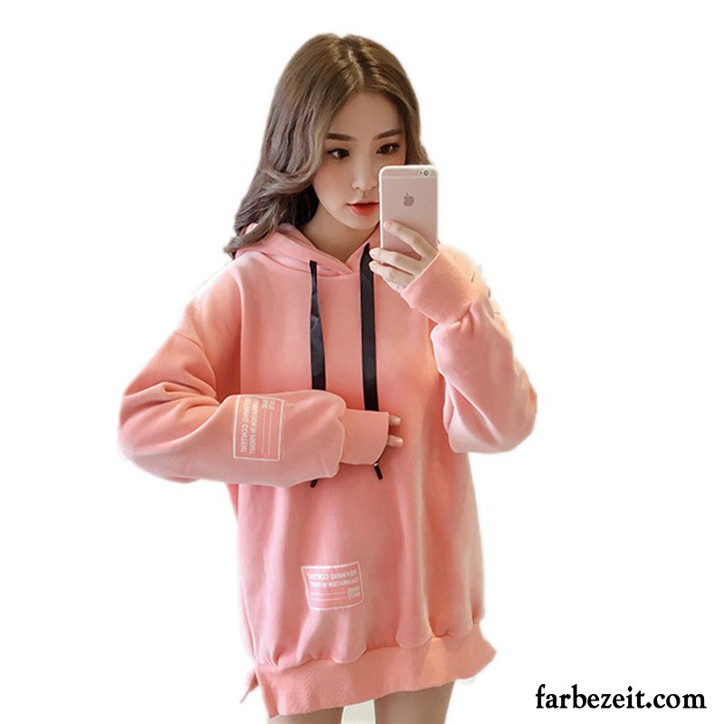 Hoodie Damen Winterkleidung Neu Verdickung Warme Mit Kapuze Plus Samt Rosa Gold