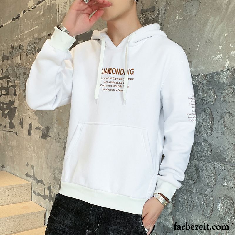 Hoodie Herren Mode Trend Schüler Lange Ärmel Hoodies Neu Weiß