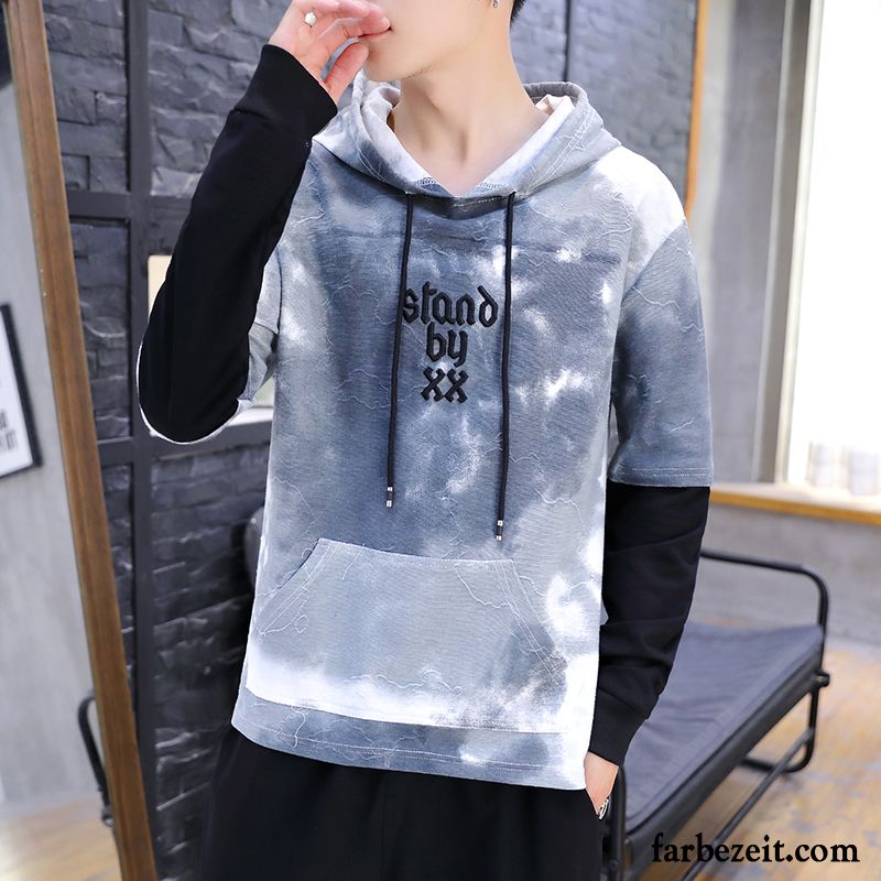 Hoodie Herren Trend Allgleiches Schüler Neu Hoodies Mit Kapuze Grau