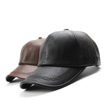 Hüte / Caps Herren Mittel Pu-leder Baseballmütze Winter Trend Freizeit Schwarz