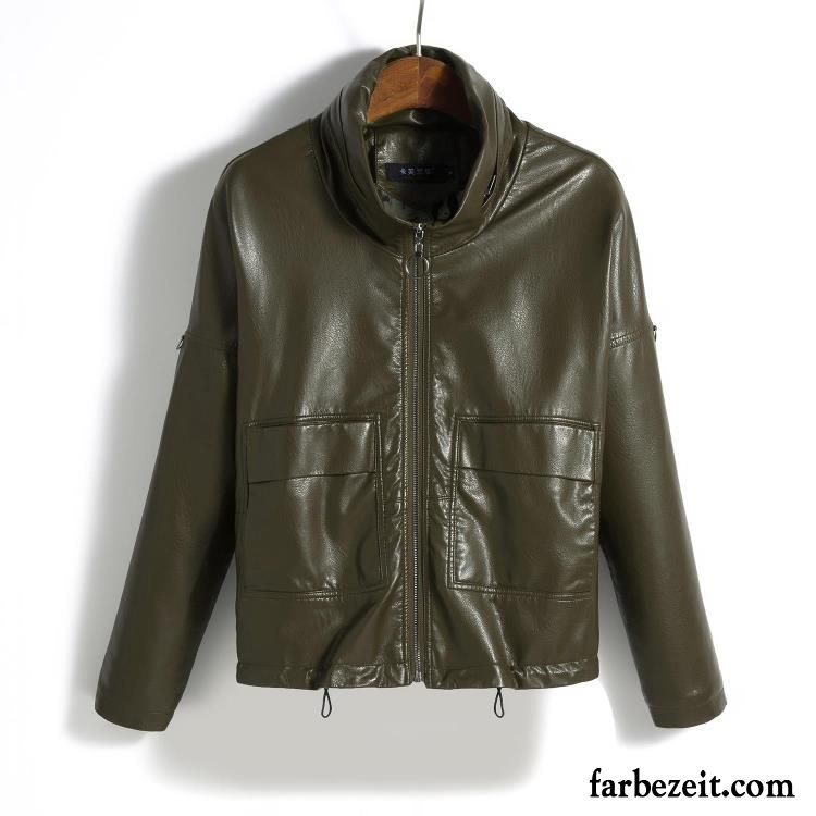 Jacken Damen Mit Kapuze Freizeit Strickjacke Lose Neu Überzieher Army Grün