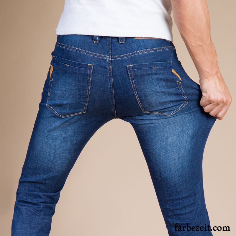 Jeans Braun Herren Hose Gerade Große Größe Plus Samt Verdickung Jeans Elastisch Herbst Winter Jugend Günstig