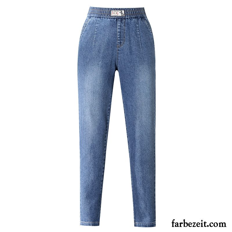 Jeans Damen Mode Neu Neue Dünn Winter Harlan Blau Hell