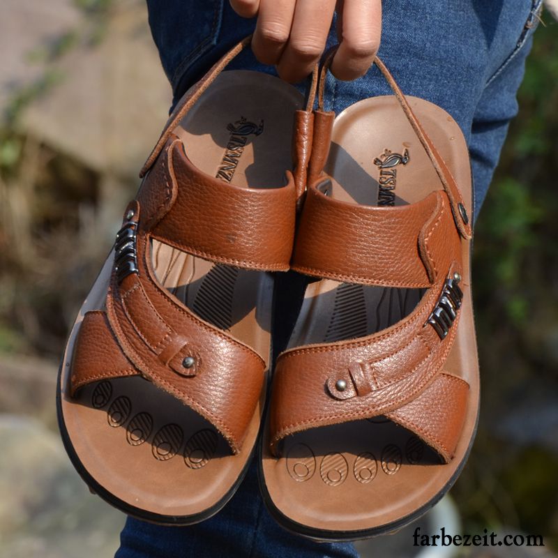 Jesus Sandalen Herren Neue Atmungsaktiv Sommer Leder Oxford Sohle Casual Schuhe Strand Echtleder Sandalen Billig