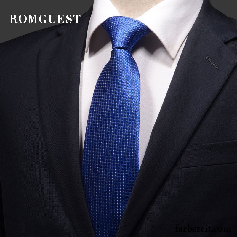 Krawatte Herren Trend Verheiratet Beruf Einfarbig Formelle Kleidung Business Blau Schwarz