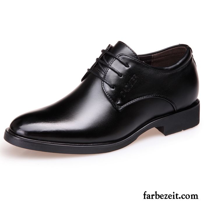 Lackschuhe Herren Schwarz Schnürung Geschäft Schuhe Erhöht Lederschue Trend Sommer Echtleder Spitze Hochzeit Schuhe England Casual Rabatt