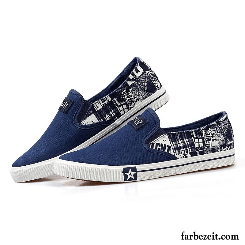 Leder Halbschuhe Herren Casual Espadrille Skaterschuhe Schüler Sommer Drucken Faul Allgleiches Jugend Trend Halbschuhe Slip-on Billig