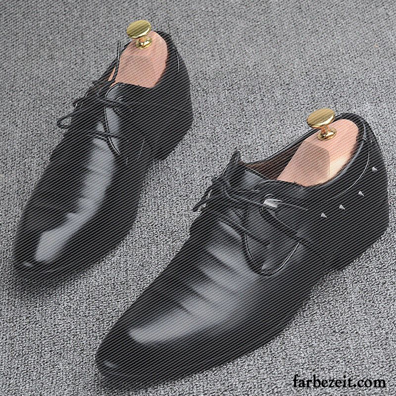 Leder Schuhe Herren Schuhe Geschäft Casual Spitze England Schwarz Jugend Lederschue Kaufen