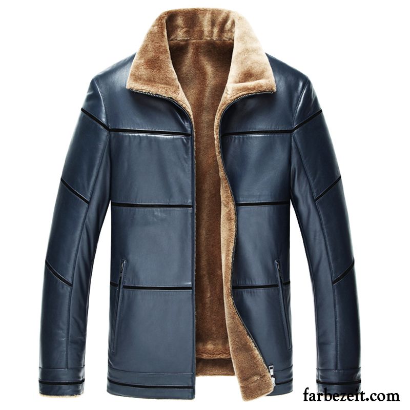 Lederjacke Größen Herren Groß Plus Samt Große Größe Verdickung Lederjacke Winter Überzieher Schafspelz Echtleder Kaufen