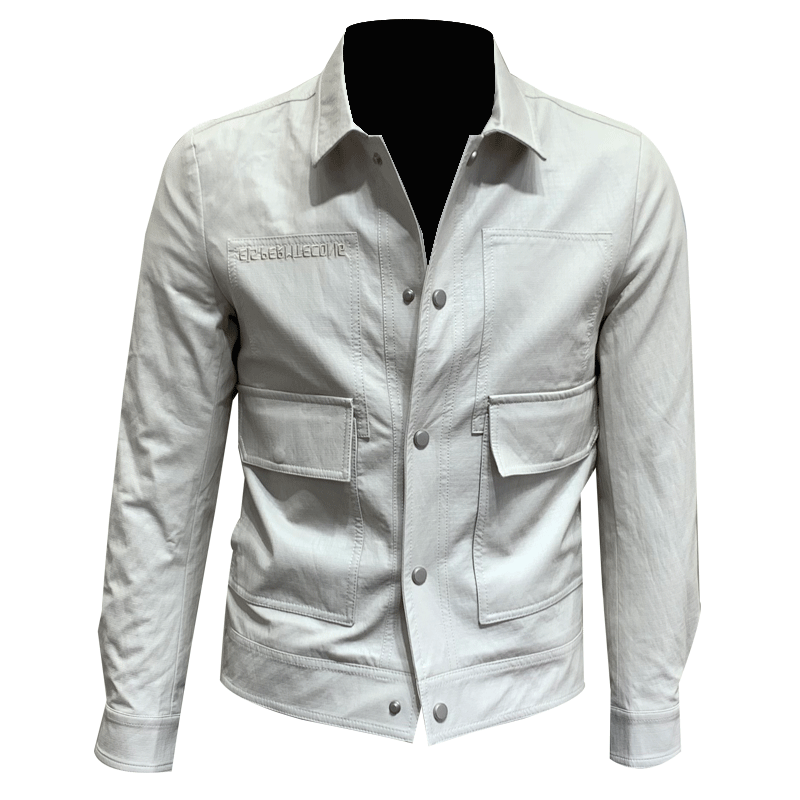 Lederjacke Herren Neu Jugend Motorradanzüge Pu Trend Überzieher Beige