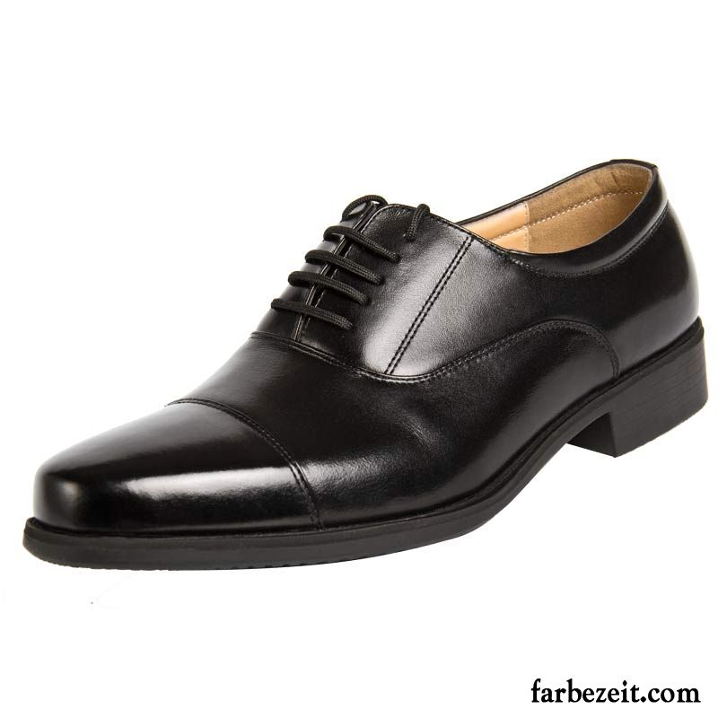 Lederschuhe Herren Lederschue Spitze Schwarz