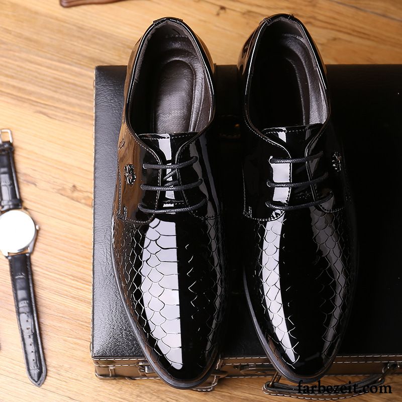 Lederschuhe Herren Neue Trend Geschäft Hochzeit Schuhe Lederschue Mode Schwarz