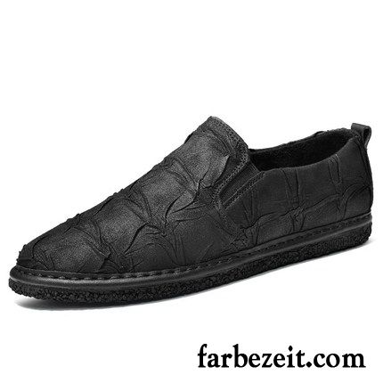 Leichte Herrenschuhe Slip-on Casual Herren Faul Schwarz Persönlichkeit Sommer Trend Schuhe Neue Allgleiches Lederschue Verkaufen