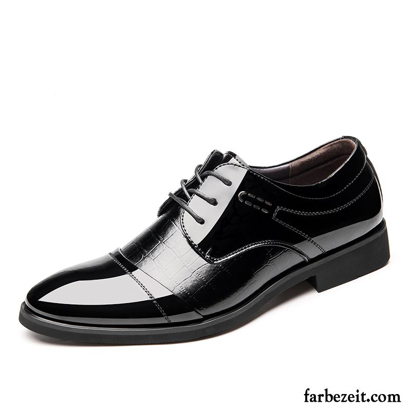 Moderne Leder Schuhe Herren Neue Feder Schnürung Niedrig Geschäft Trend Spitze Lederschue Casual Schuhe Echtleder Verkaufen