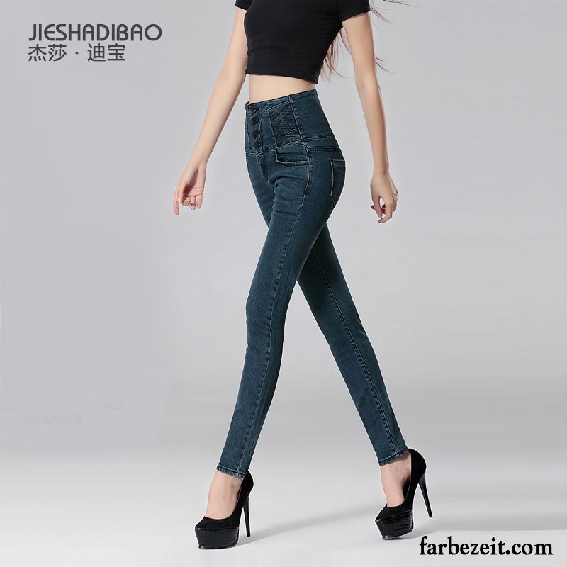 Modische Damenjeans Schlank Plus Samt Hose Neu Verdickung Dünn Damen Große Größe Licht Jeans Elastisch Hohe Taille Kaufen