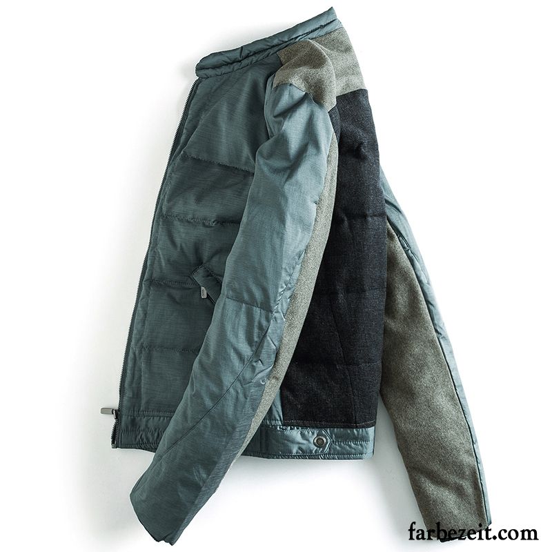 Modische Daunenjacke Herren Winter Daunenjacke Gemütlich Dünn Herbst Jugend Hell Licht Blau Warme Feder Mode Kurzer Absatz Günstig