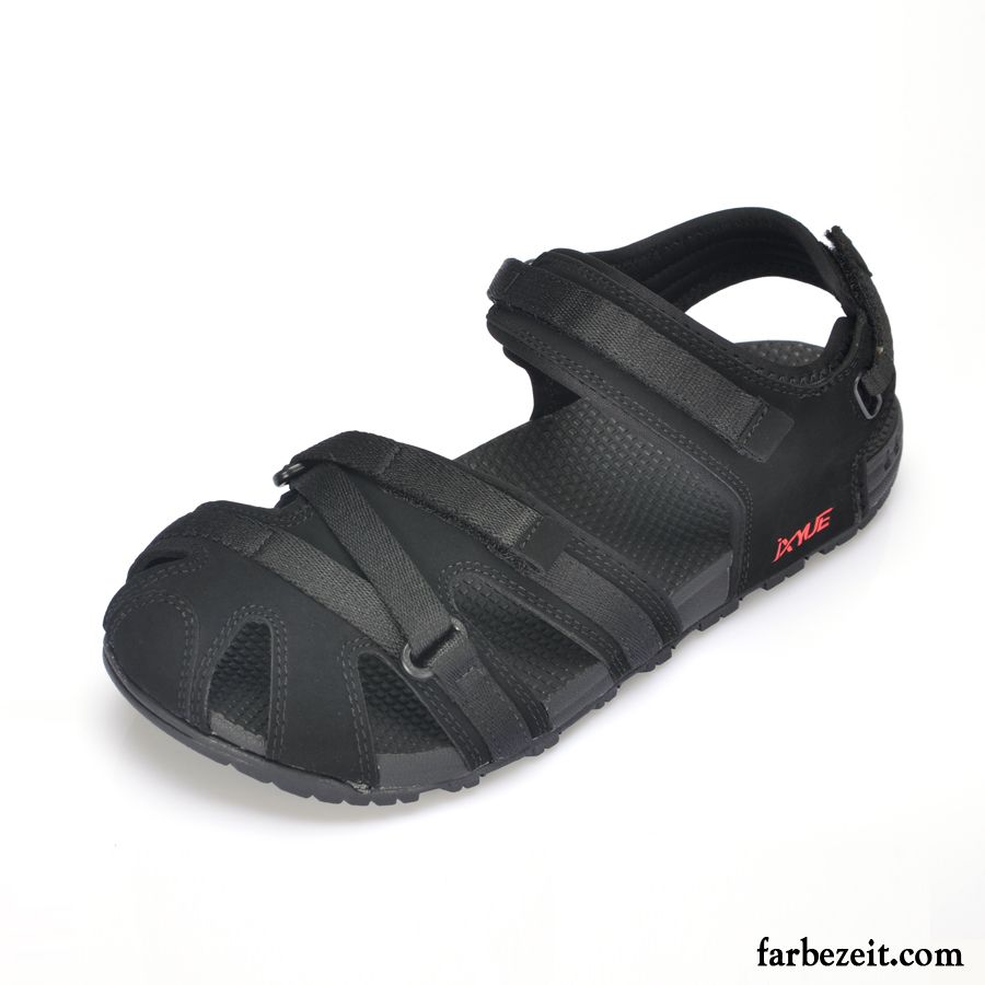 Männer Schwarz Lovers Trend Rutschsicher Casual Schüler Sommer Schuhe Neue Herren Sandalen Strand Draussen Günstig