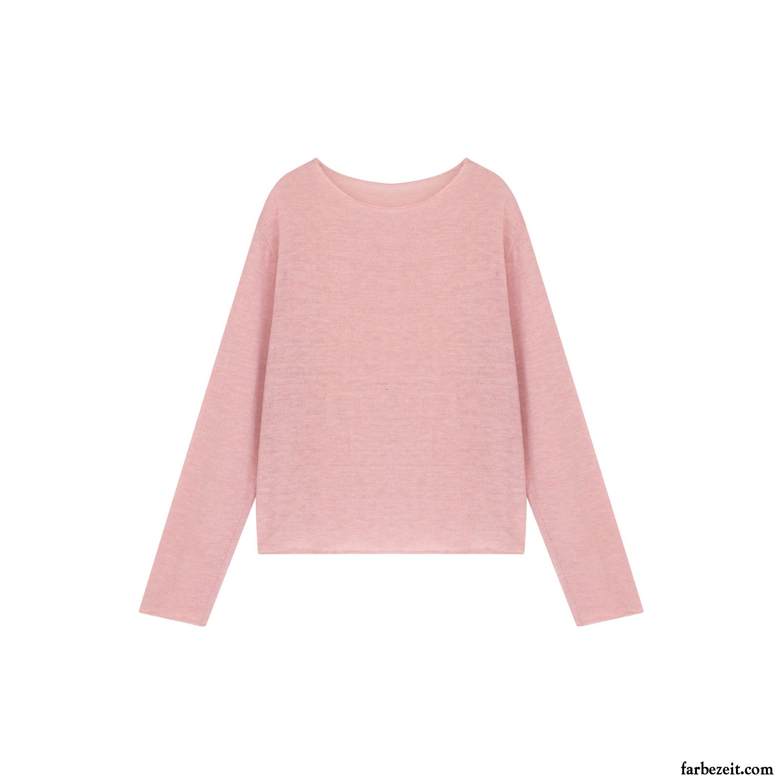 Pullover Damen Herbst Mantel Neu Strickwaren Lose Lange Ärmel Rosa