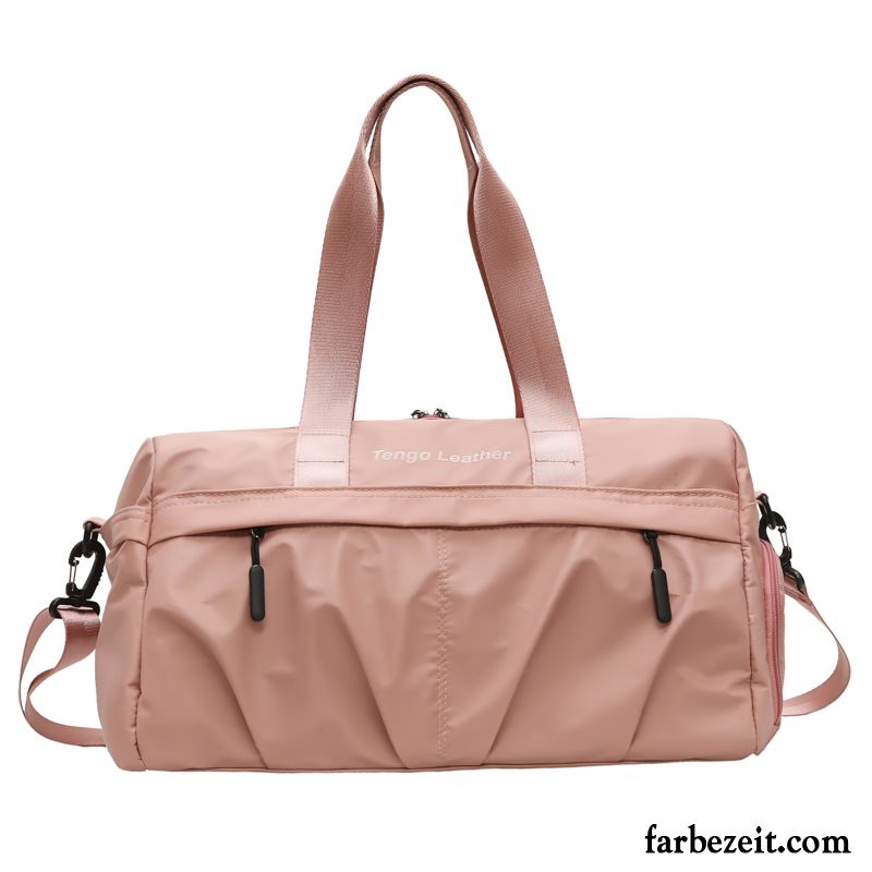 Reisetasche Damen Große Kapazität Fitness Reisen Herren Trend Mesh Rosa Rot