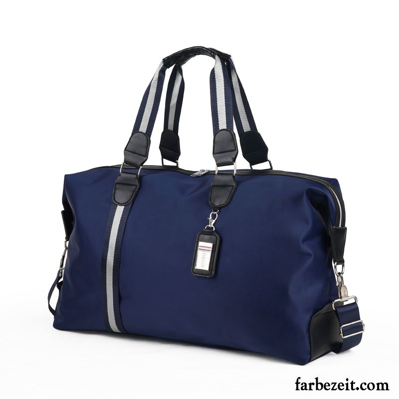 Reisetasche Herren Geschäftsreise Reisen Gepäcktasche Große Kapazität Fitness Falten Blau