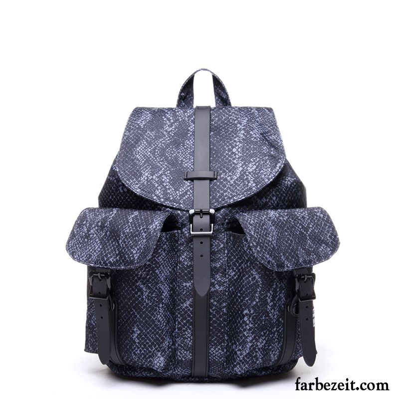 Reisetasche Herren Rucksack Trend Groß Damen Doppelnutzen Retro Blau