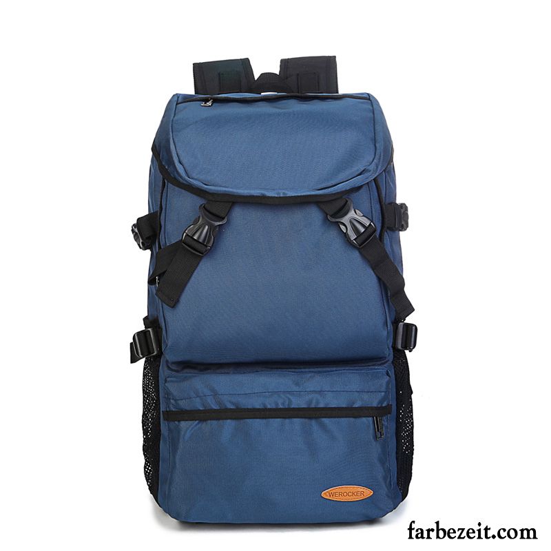 Reisetasche Herren Rucksack Wander Reisen Schultasche Große Kapazität Trend Blau