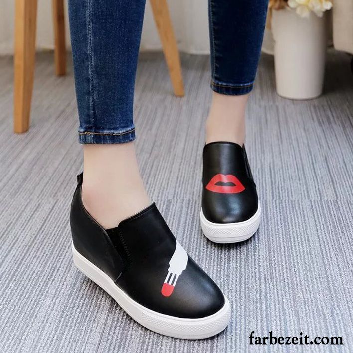 Rote Schuhe Damen Faul Halbschuhe Schüler Sommer Allgleiches Erhöht Slip-on Weiß Sale