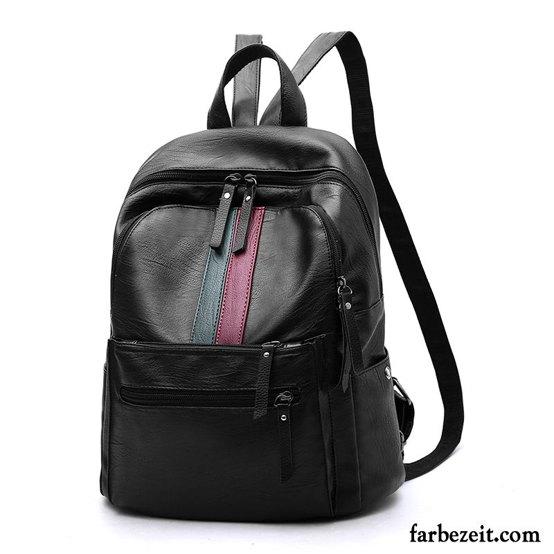 Rucksäcke Damen Große Kapazität Rucksack Freizeit Schultasche Neu Trend Grün Rot