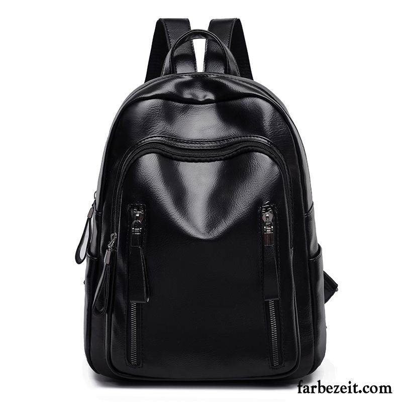 Rucksäcke Damen Rucksack Neu Student Mode All Match Schultasche Schwarz