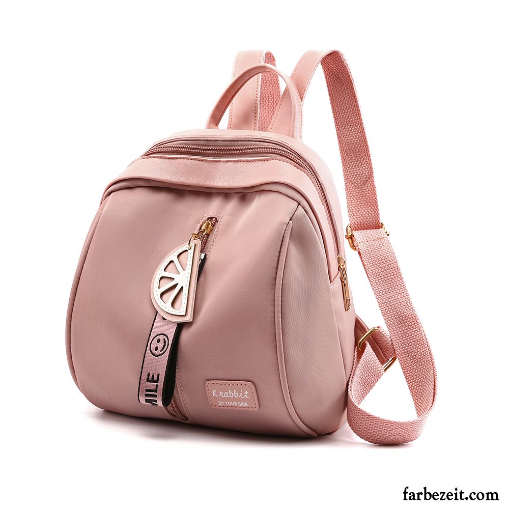 Rucksäcke Damen Rucksack Reisen Oxford Tuch Mini All Match Stoff Rosa