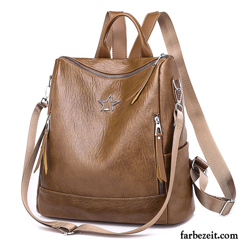 Rucksäcke Damen Rucksack Tasche Freizeit Mode Trend Groß Braun