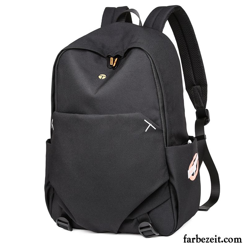 Rucksäcke Herren Einfach Freizeit Reisen Schultasche Leichtgewicht Rucksack Schwarz