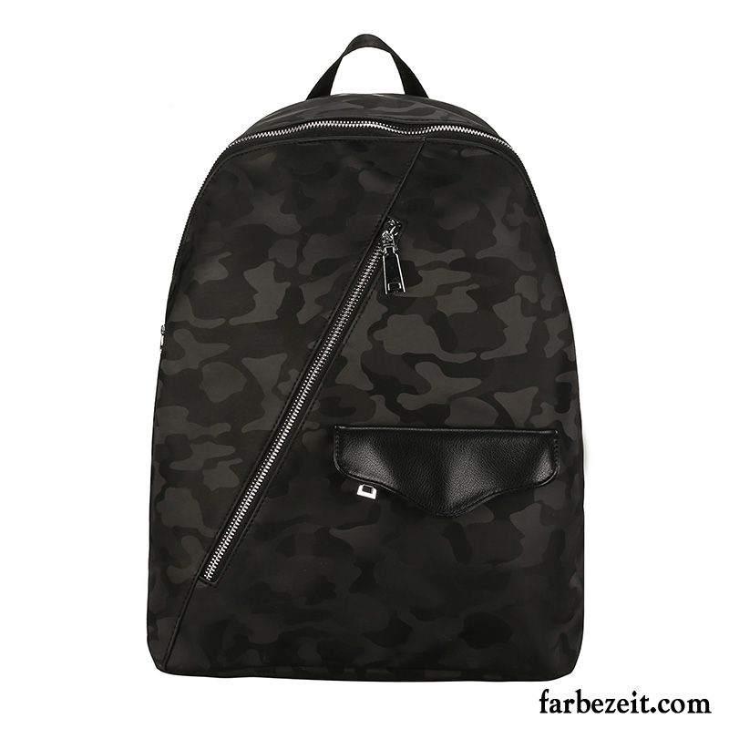 Rucksäcke Herren Reisen Student Trend Rucksack Groß Freizeit Camouflage Schwarz