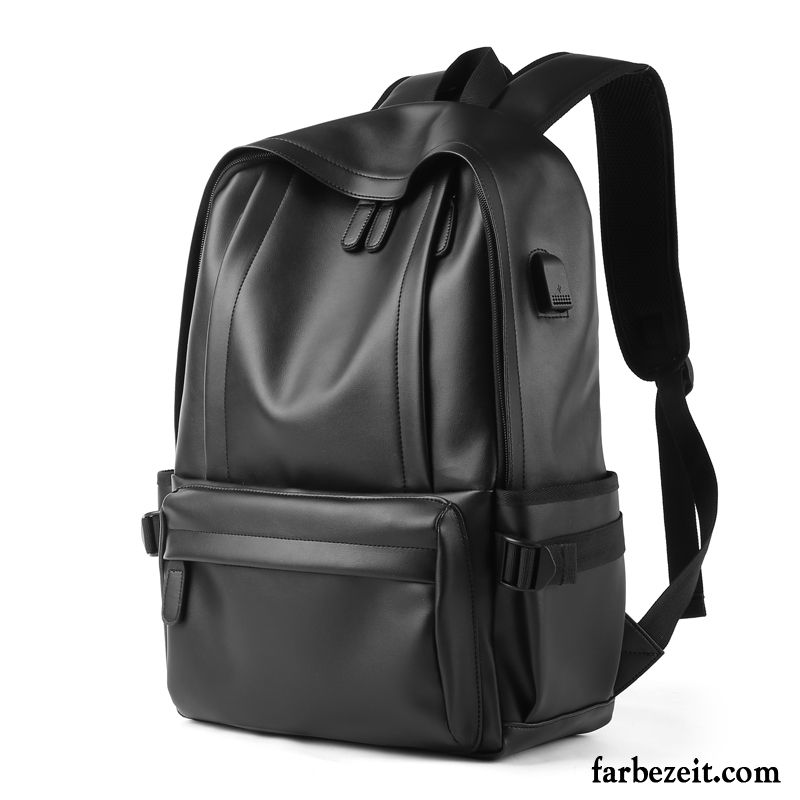 Rucksäcke Herren Rucksack Gymnasium Mittel Tasche Schultasche Große Kapazität Schwarz