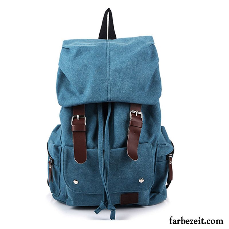 Rucksäcke Herren Rucksack Reisen Computer Tasche Damen Trend Große Kapazität Blau