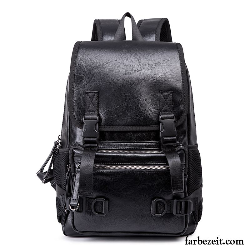 Rucksäcke Herren Rucksack Student Freizeit Mode Groß Qualität Schwarz