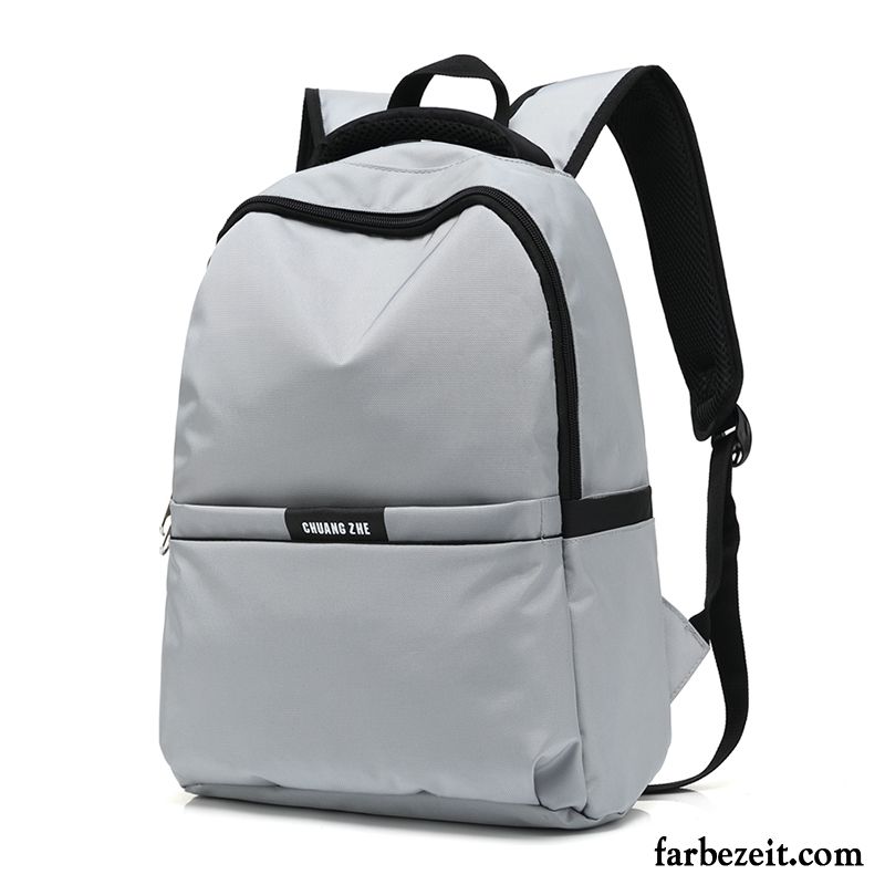 Rucksäcke Herren Schultasche Rucksack Reisen Trend Einfach Jugend Grau