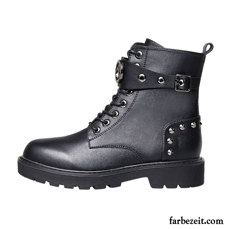 Schnürstiefel Damen Braun Kurze Stiefel Martin Stiehlt Herbst Allgleiches Plus Samt England Schüler Neue Schwarz Flache Winter Baumwolle Schuhe Verkaufen