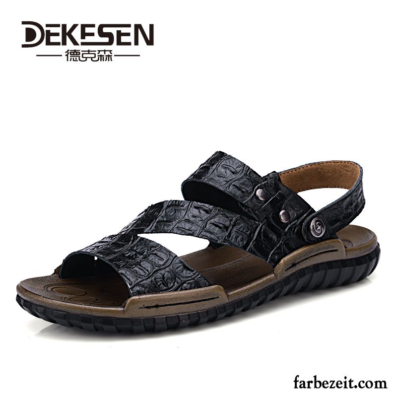 Schuhe Männer Sale Tragen Strand Rutschsicher Herren Atmungsaktiv Sommer Sandalen Schuhe Trend Echtleder Neue Günstig