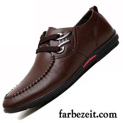 Schuhe Zum Anzug Sportlich Weiche Sohle Lederschue Plus Samt Jugend Herren Runde Zehe Casual Schuhe Schnürschuh Winter England Herbst Billig