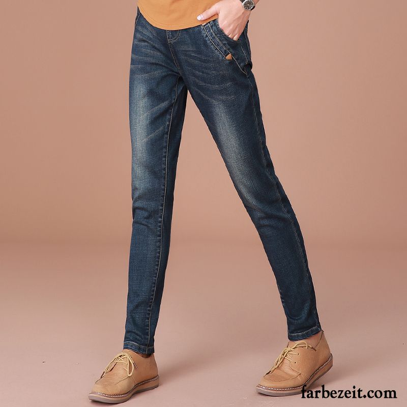 Schwarze Röhrenjeans Harlan Damen Feder Dünn Elastisch Trend Retro Neue Schmales Bein Freizeit Jeans Hose Billig